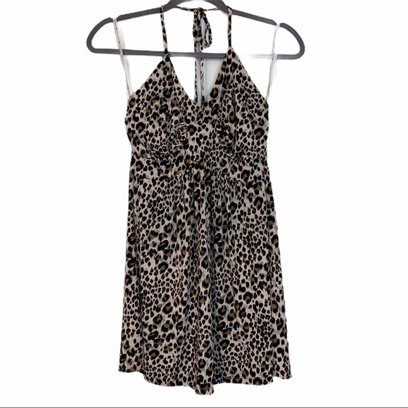 Boston Proper Leopard Halter Top - Picture 1 of 5